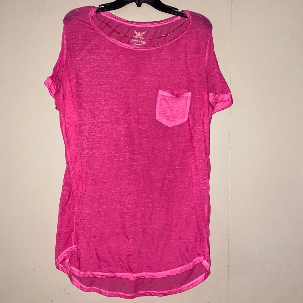 Faded Glory Women’s 1X (16W) Tee Hot Pink Pocket